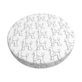 thumbnail image 1 of Kdxio Poodle Dog Print Stool Covers Round,Stretch Round Bar Stool Covers Washable Bar Stool Cushion Slipcover for 12-15 Inch Chair, 1 of 7