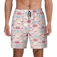 thumbnail image 1 of Kdxio Poodle In Ballet Skirts Dancing Print Men's Swim Trunks with Compression Liner 7 Inch Inseam Quick Dry Swim Shorts, 1 of 5