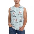 thumbnail image 1 of Kdxio Poodle Playing Skateboard for Men's Muscle T-shirt,Sleeveless for Workout Running Athletic Gym Lounge Casual, 1 of 7