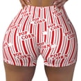 thumbnail image 1 of Kdxio Popcorn 1 Print Workout Shorts for Women Seamless Soft Smooth Gym Yoga Scrunch Active Shorts, 1 of 5