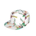 thumbnail image 1 of Kdxio Pretty Floral With Leaves Print Snapback Hat for Men Women,Adjustable Baseball Cap, 1 of 7