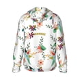 thumbnail image 1 of Kdxio Pretty Floral With Leaves Print Women Men Sun Protection UPF 50+ Jackets Zip Up Long Sleeve Hoodie Hiking Lightweight with Pockets, 1 of 7