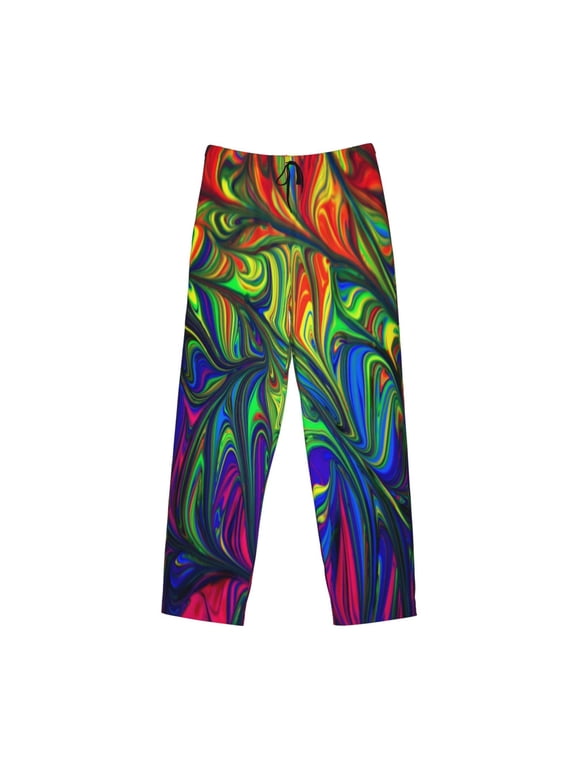 Pride Rainbow Print Men's Sleep Pajama Pant Lounge Pants with Pockets