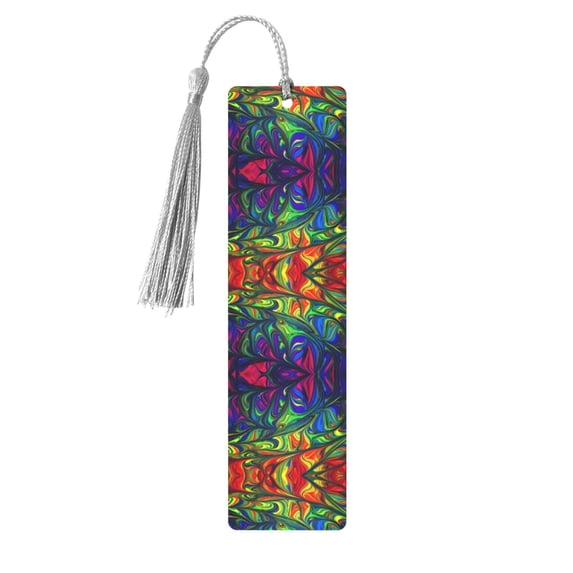 Kdxio Pride Rainbow Print Metal Tassel Bookmarks,Perfect Gift for Art Lovers and Bookworms Metal Bookmarks for Women