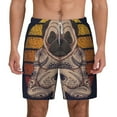 thumbnail image 1 of Kdxio Pug Dog Yoga Print Men'S Swim Trunks With Compression Liner 7 Inch Inseam Quick Dry Swim Shorts, 1 of 7