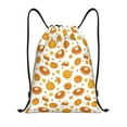 thumbnail image 1 of Kdxio Pumpkin Maple Leaves Print Drawstring Backpack Bag,Waterproof Draw String Back Sack, Gym Drawstring Bags Swim Bag For Unisex, 1 of 9