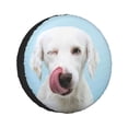 thumbnail image 1 of Kdxio Puppy Licks Nose for Tire Cover Wheel Protectors Tyre Covers Weatherproof Wheel Covers Universal Fit for Trailer Rv SUV Truck Camper Travel Trailers 15 inch, 1 of 8