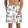 thumbnail image 1 of Kdxio Puppy Pattern Mens Casual Shorts - Drawstring Summer Beach Sports Shorts for Men, 1 of 9