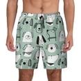 thumbnail image 1 of Kdxio Puppy Print Men's Swim Trunks with Compression Liner 7 Inch Inseam Quick Dry Swim Shorts, 1 of 7