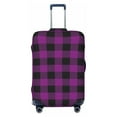 thumbnail image 1 of Kdxio Purple Black Plaid Pattern Luggage Cover for Travel,Elastic and Durable,Fits 18-32 Inch,-No luggage included, 1 of 8