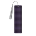 thumbnail image 1 of Kdxio Purple Black Plaid Print Metal Tassel Bookmarks,Perfect Gift for Art Lovers and Bookworms Metal Bookmarks for Women, 1 of 8