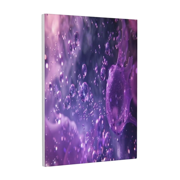 Kdxio Purple Bubble Abstract Art Pattern Canvas Wall Art 12x16 Inches - Waterproof HD Print Solid Wood Frame for Living Room & Bathroom,Vertical