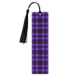 thumbnail image 1 of Kdxio Purple Buffalo Plaid Print Metal Tassel Bookmarks,Perfect Gift for Art Lovers and Bookworms Metal Bookmarks for Women, 1 of 8