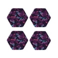 thumbnail image 1 of Kdxio Purple Butterfly Funny Coasters,4 Pcs Leather Coasters,Housewarming Gifts,Protect Furniture From Water Marks Scratch And Damage, 1 of 1