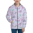 thumbnail image 1 of Kdxio Purple Butterfly Pattern Kids Boys Girls Zip Up Hoodie 3D Printed Hooded Sweatshirt Hoody Coat with Pocket 7-12 Y-Small, 1 of 6