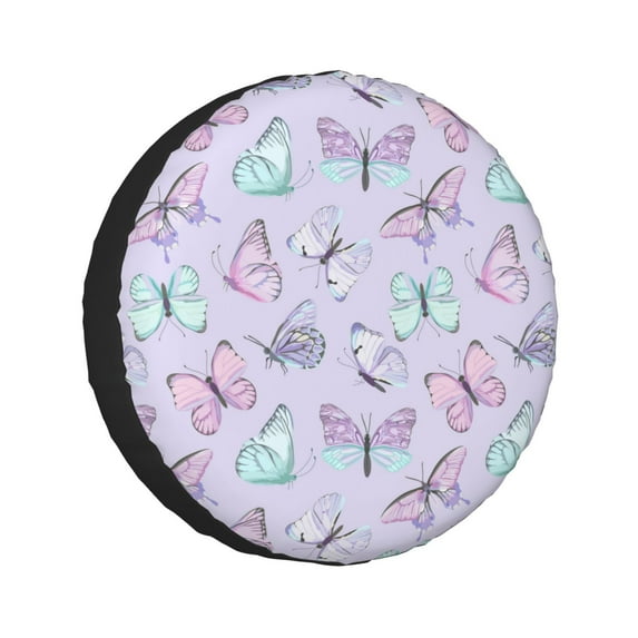 Kdxio Purple Butterfly for Tire Cover Wheel Protectors Tyre Covers Weatherproof Wheel Covers Universal Fit for Trailer Rv SUV Truck Camper Travel Trailers 16 inch