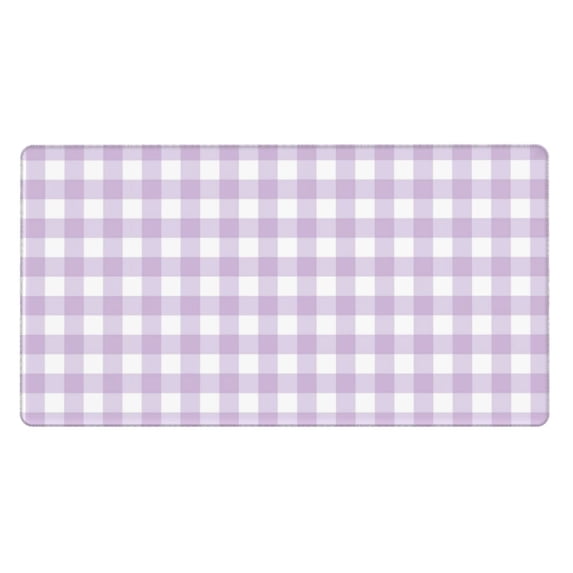Kdxio Purple Checkboard Print Large Gaming Mouse Pad,Non-Slip Base,Water Resist Keyboard Pad for Gamer,Office & Home,29.5 x 15.8 in