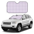 thumbnail image 1 of Kdxio Purple Checkboard Print Windshield Sun Shade, Foldable Sun Blocker for Car,Truck,SUV Automotive Interior Sun Protection,Reflective Shade for Front Windshield(Medium), 1 of 7