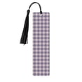 thumbnail image 1 of Kdxio Purple Floral Gingham Check Plaid Print Metal Tassel Bookmarks,Perfect Gift for Art Lovers and Bookworms Metal Bookmarks for Women, 1 of 8