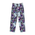 thumbnail image 1 of Kdxio Purple Marble Texture Print Men's Sleep Pajama Pant Lounge Pants with Pockets, 1 of 8