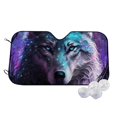 thumbnail image 1 of Kdxio Purple Sky Wolf Print Windshield Sun Shade,UV Rays and Sun Heat Protection,Sunshade for Car Windshield,Car Shade Front Windshield - Medium, 1 of 5