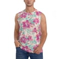 thumbnail image 1 of Kdxio Purple Watercolor Flowers for Men's Muscle T-shirt,Sleeveless for Workout Running Athletic Gym Lounge Casual, 1 of 7