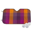 thumbnail image 1 of Kdxio Purple Yellow Buffalo Plaid Print Windshield Sun Shade,UV Rays and Sun Heat Protection,Sunshade for Car Windshield,Car Shade Front Windshield - Small, 1 of 6