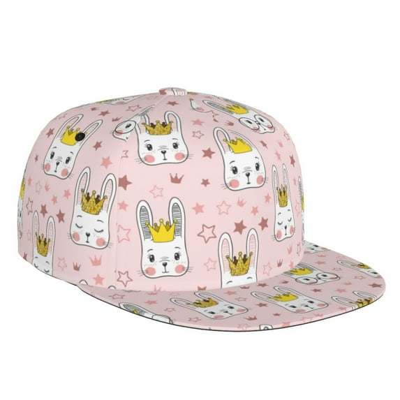 Kdxio Queen For Rabbit Print Snapback Hat for Men Women,Adjustable Baseball Cap