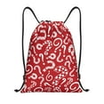 thumbnail image 1 of Kdxio Question Marks1 Print Drawstring Backpack Bag,Waterproof Draw String Back Sack, Gym Drawstring Bags Swim Bag For Unisex, 1 of 5