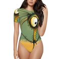 thumbnail image 1 of Kdxio Quirky Cartoon 123 for Women's Short-Sleeved Onesie Stylish Round Neck Pajamas Bodysuit Jumpsuit Nightwear-XX-Large, 1 of 7