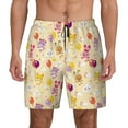 thumbnail image 1 of Kdxio Rabbit And Balloon Print Men's Swim Trunks with Compression Liner 7 Inch Inseam Quick Dry Swim Shorts, 1 of 7