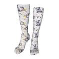 thumbnail image 1 of Kdxio Rabbit And Butterfly Funny Silky Novelty Funky Long Knee High Socks Soft 3D Print Cosplay Crazy Stockings for Men Women, 1 of 8
