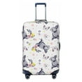 thumbnail image 1 of Kdxio Rabbit And Butterfly Pattern Luggage Cover for Travel,Elastic and Durable,Fits 18-32 Inch,-No luggage included, 1 of 8