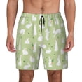 thumbnail image 1 of Kdxio Rabbit And Carrot (2) Print Men's Swim Trunks with Compression Liner 7 Inch Inseam Quick Dry Swim Shorts, 1 of 7