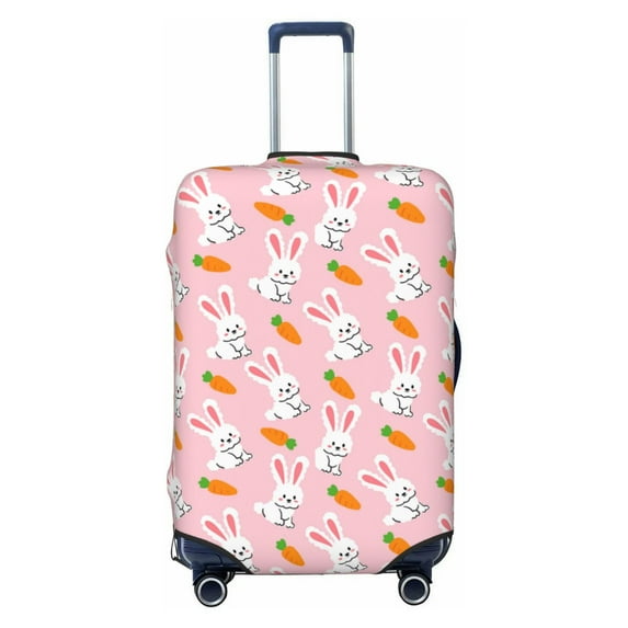 Kdxio Rabbit And Carrot Pattern Luggage Cover for Travel,Elastic and Durable,Fits 18-32 Inch,-No luggage included