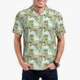 thumbnail image 1 of Kdxio Rabbit And Carrot Print Men's Short Sleeve Polo Shirt,Midweight Men's Shirt, 1 of 6