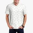 thumbnail image 1 of Kdxio Rabbit And Carrot Print Men's Short Sleeve Polo Shirt,Midweight Men's Shirt, 1 of 6