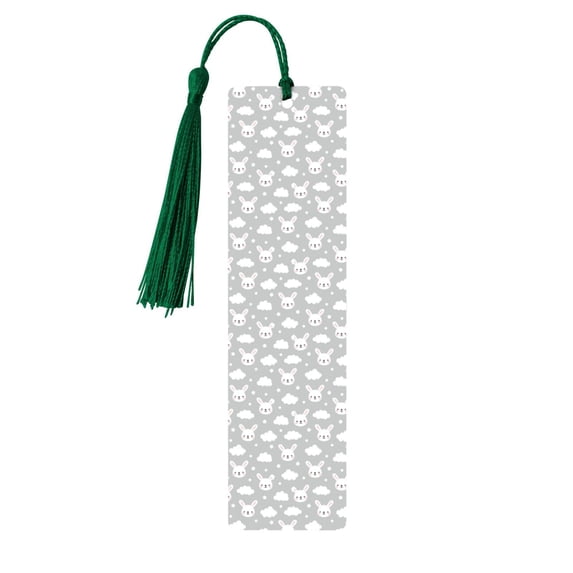 Kdxio Rabbit And Cloud Print Metal Tassel Bookmarks,Perfect Gift for Art Lovers and Bookworms Metal Bookmarks for Women