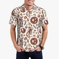 thumbnail image 1 of Kdxio Rabbit And Egg Print Men's Short Sleeve Polo Shirt,Midweight Men's Shirt, 1 of 6