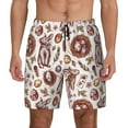 thumbnail image 1 of Kdxio Rabbit And Egg Print Men's Swim Trunks with Compression Liner 7 Inch Inseam Quick Dry Swim Shorts, 1 of 7
