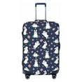 thumbnail image 1 of Kdxio Rabbit And Flower Pattern Luggage Cover for Travel,Elastic and Durable,Fits 18-32 Inch,-No luggage included, 1 of 8