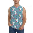 thumbnail image 1 of Kdxio Rabbit And Rainbow for Men's Muscle T-shirt,Sleeveless for Workout Running Athletic Gym Lounge Casual, 1 of 7