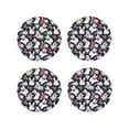 thumbnail image 1 of Kdxio Rabbit And Rose Funny Coasters,4 Pcs Leather Coasters,Housewarming Gifts,Protect Furniture from Water Marks Scratch and Damage, 1 of 8