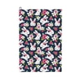 thumbnail image 1 of Kdxio Rabbit And Rose Pattern Golf Towel (24" X 16") with Carabiner Clip - The Convenient Golf Cleaning Towel, 1 of 8