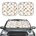 thumbnail image 1 of Kdxio Rabbit And Squirrel Print 2-Piece Sun Shade Front Windshield - Foldable Car Front Window Sunshades for Most Sedans SUV Truck, 1 of 6