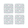 thumbnail image 1 of Kdxio Rabbit Back View Funny Coasters,4 Pcs Leather Coasters,Housewarming Gifts,Protect Furniture from Water Marks Scratch and Damage, 1 of 1