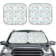 thumbnail image 1 of Kdxio Rabbit Back View Print 2-Piece Sun Shade Front Windshield - Foldable Car Front Window Sunshades for Most Sedans SUV Truck, 1 of 6