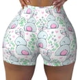 thumbnail image 1 of Kdxio Rabbit Back View Print Workout Shorts for Women Seamless Soft Smooth Gym Yoga Scrunch Active Shorts, 1 of 9