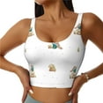 thumbnail image 1 of Kdxio Rabbit Blowing Dandelions Print Workout Crop Tank Top for Women Racerback Yoga Tank Tops Athletic Sports Shirts Exercise Undershirts, 1 of 9