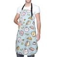 thumbnail image 1 of Kdxio Rabbit Burger Coffee Apron with Pockets Adjustable Kitchen Aprons for Men Women Waterproof Aprons for Cooking,Drawing,Crafting, Baking Household Cleaning, 1 of 8